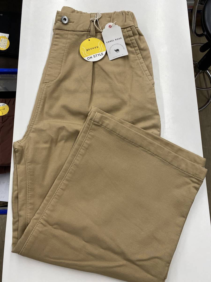 処分品 新品長期デッドストック 未使用 レディース パンツ CAMEL ROAD ON STYLE L5-642A COL.95 ウエストゴム69〜_画像1