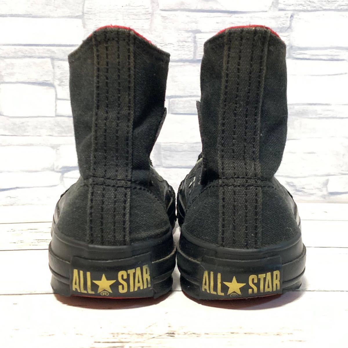 R4747bh【converse コンバース】23.5cm スニーカー ブラック レディース 靴 1C965 ALL STAR L-PATCH RD オールスター Lパッチ HI シューズ_画像4