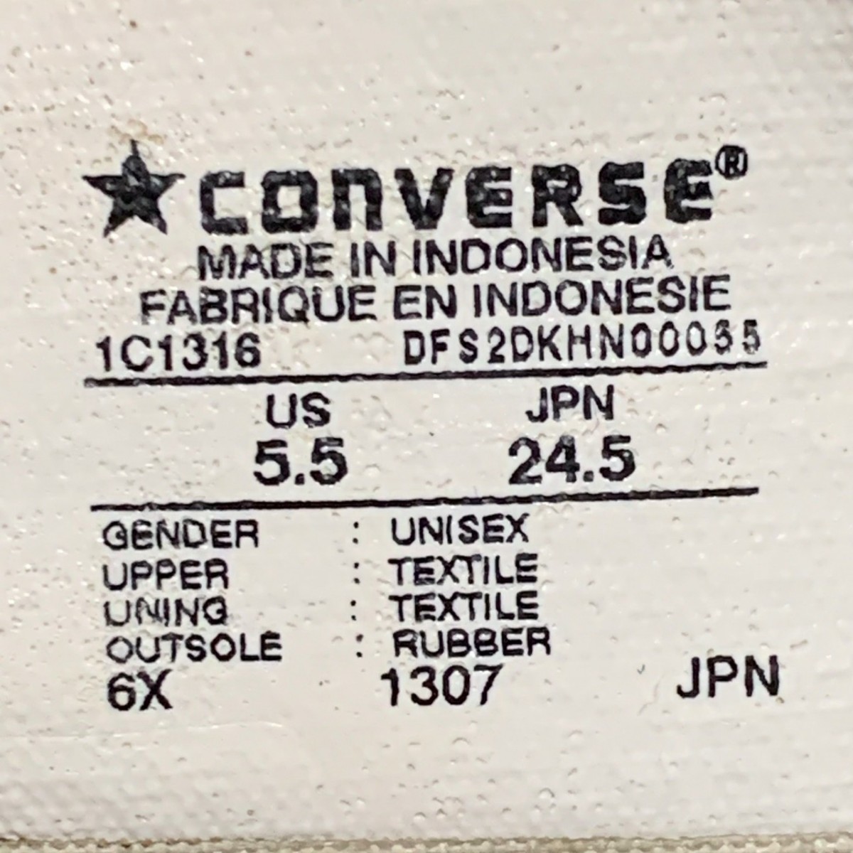 R4818bE CONVERSE コンバース スニーカー パープル系 24.5cm レディース オールスター カラーズ クラシック OX 1C1316 ローカット 靴の画像8