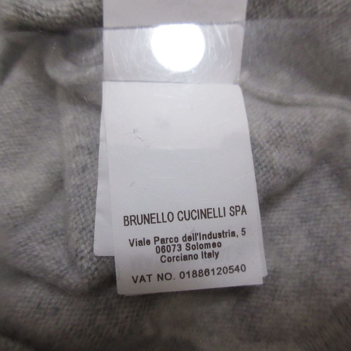  beautiful goods 21AW BRUNELLO CUCINELLI Brunello Cucinelli Kids child clothes cashmere 100% Logo print long sleeve sweater 6 gray 