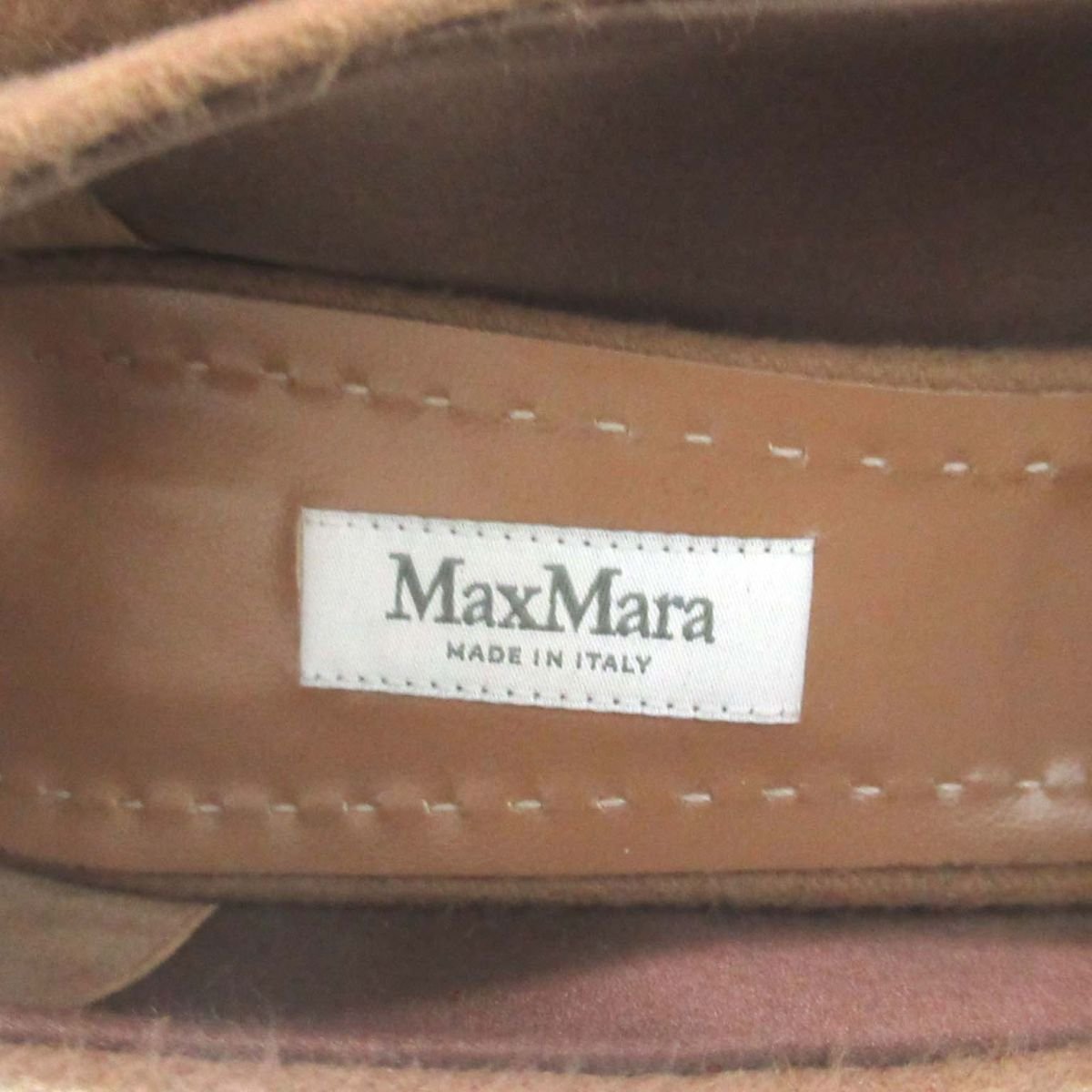 ほぼ未使用 Max Mara マックスマーラ ウール ポインテッドトゥ ハイヒール パンプス I39サイズ 24cm相当 ベージュ_画像6