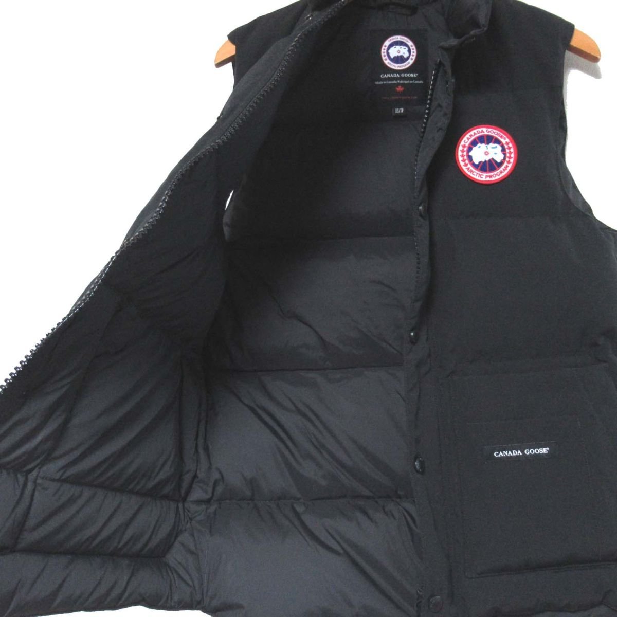 美品 CANADA GOOSE カナダグース FREESTYLE VEST フリースタイル ダウンベスト 4125M R XS/TP ブラック C0603_画像4