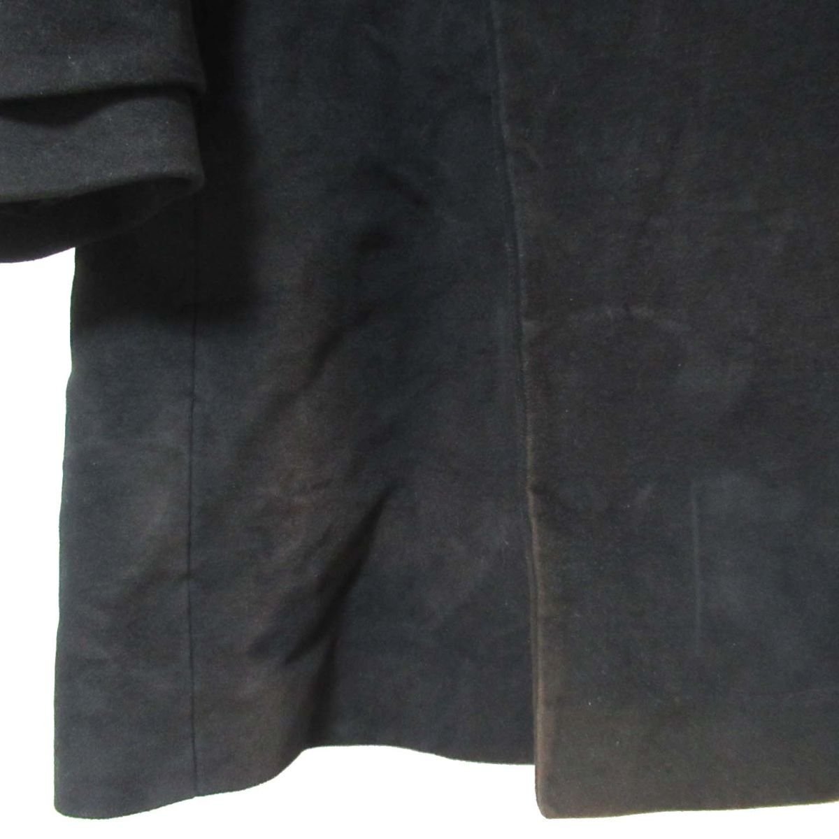 良品 miumiu ミュウミュウ 2006年製 ヴィンテージ 起毛 ダブルブレスト ロングコート メンズ 48サイズ ブラック_画像4