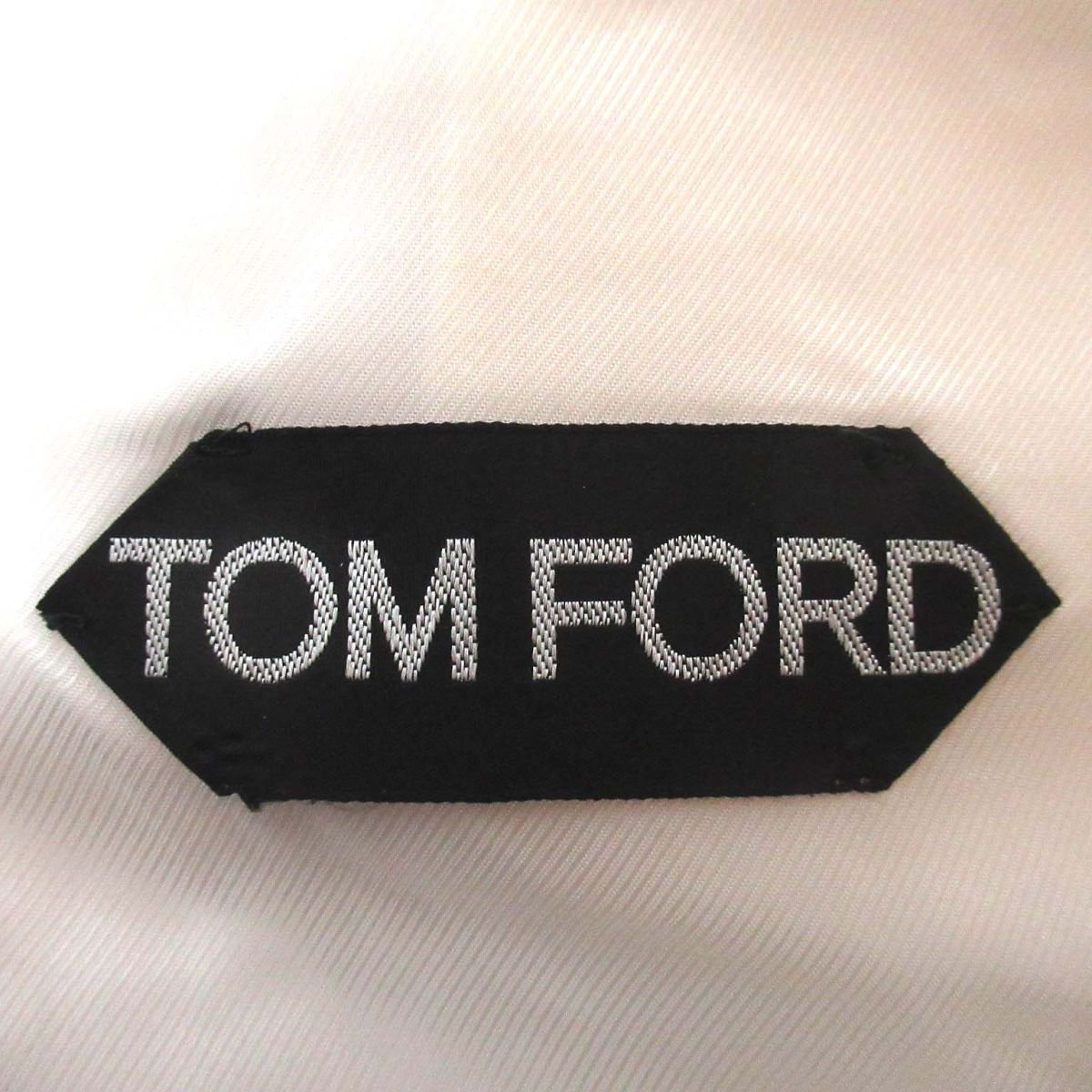 美品 TOM FORD トムフォード ボタンレス フロントオープン シングル ウールジャケット 38サイズ ホワイト_画像6