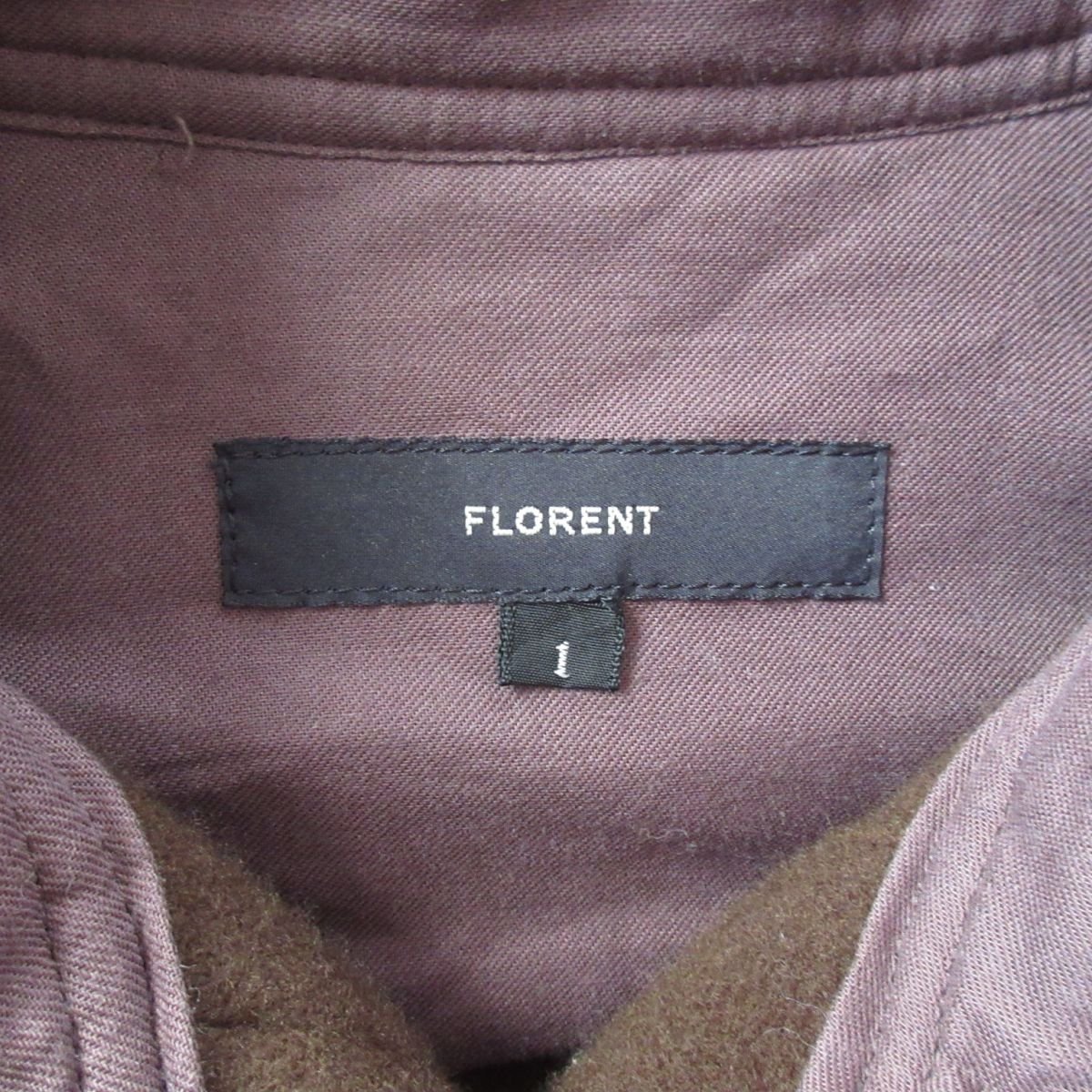  beautiful goods FLORENT Florent LAINE WOOL. pocket long sleeve shirt jacket oversize 1 Brown 104