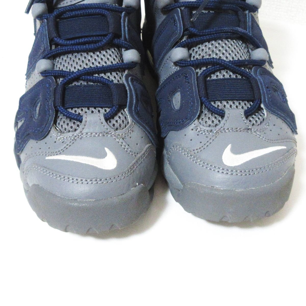 美品 NIKE ナイキ AIR MORE UPTEMPO GS エア モア アップテンポ スニーカー 415082-009 23cm グレー×ネイビー_画像2