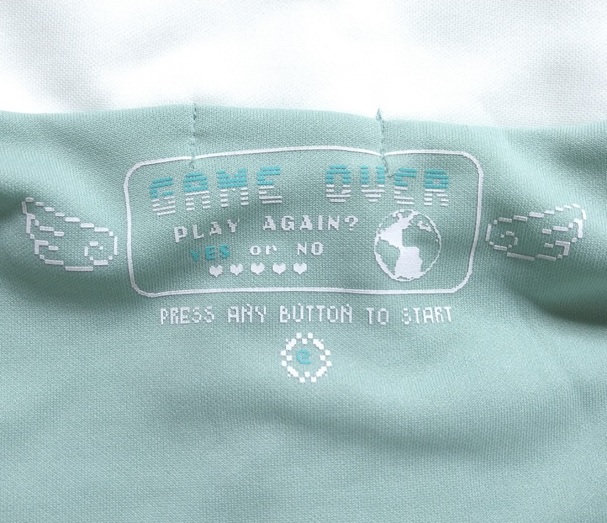  Sanrio handle gyo Don Roo z color scheme T-shirt mint green lady's M size 