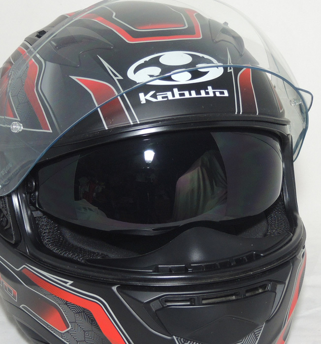 OGK Kabuto（オージーケイカブト）／フルフェイスヘルメット KAMUI-III CIRCLE フラット ブラックレッド/sizeXL（未使用に近い）／管BZSQ_画像6