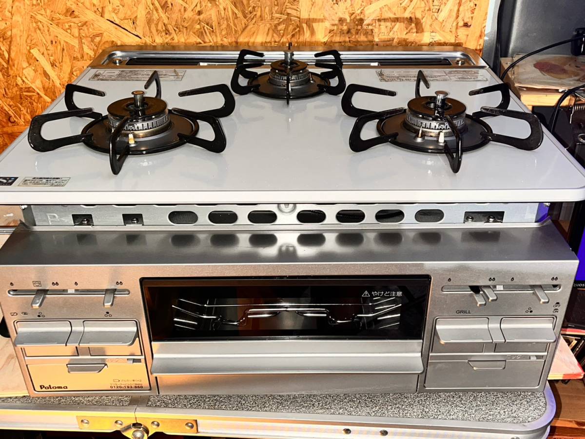 パロマ ICD6W6V-1 ビルトインガスコンロ 中古 グリルは未使用 都市ガス