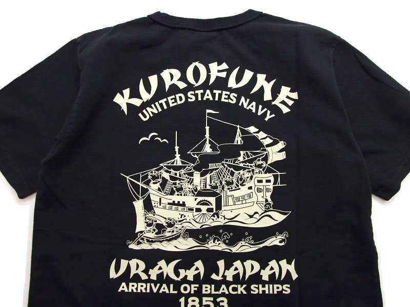 新品 ダルチザン 黒船U.S.N半袖Tシャツ 黒XL 日本製 黒船tシャツ STUDIO D' ARTISAN メンズtシャツ カットソー 8118_画像7