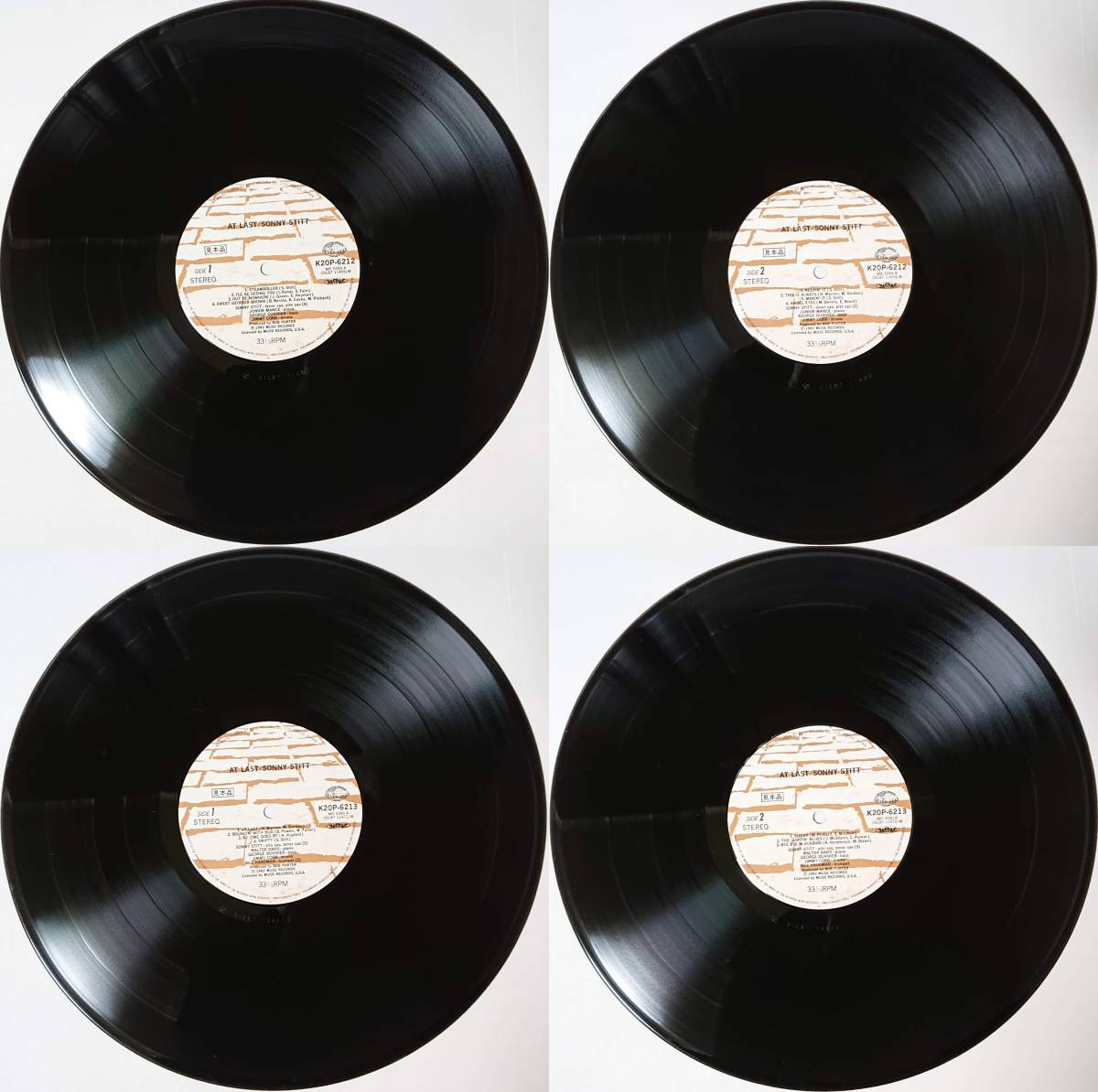 SONNY STITT : AT LAST ソニー・スティット アット・ラスト 見本盤 帯付き 国内盤 中古アナログLPレコード盤 1982年 K20P-6212/3 M2KDO1263_画像7