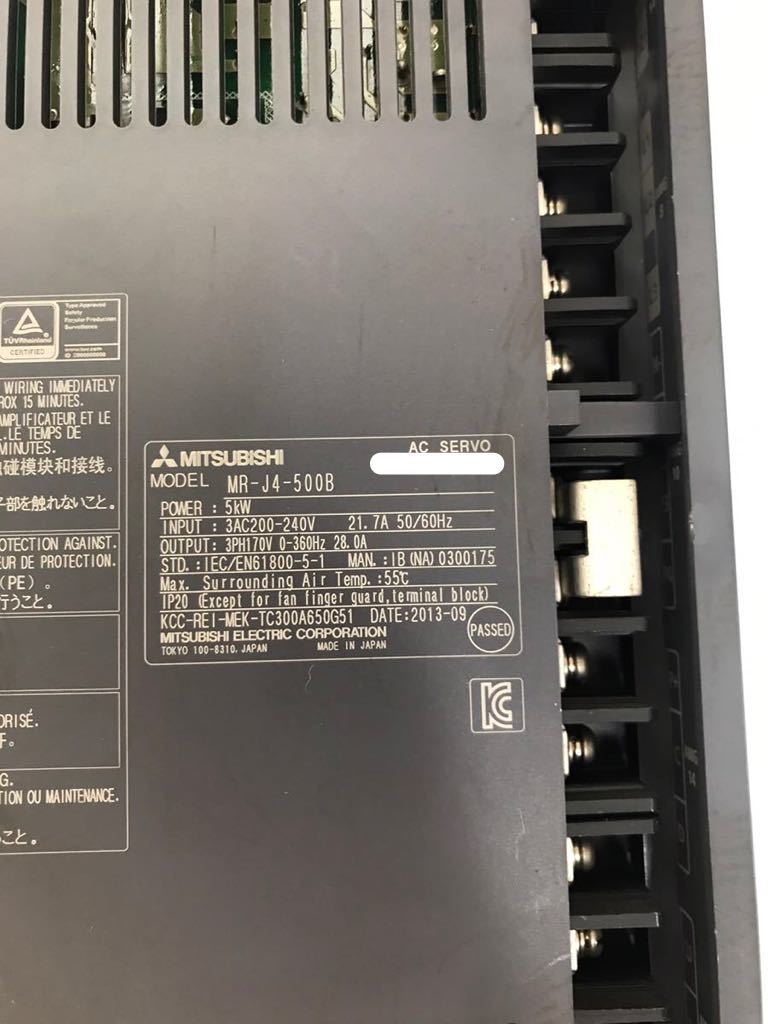 中古美品三菱電機 MITSUBISHI サーボアンプMR-J4-500B 正規品動作保証 [インボイス発行事業者] 1/2 B-1_画像5