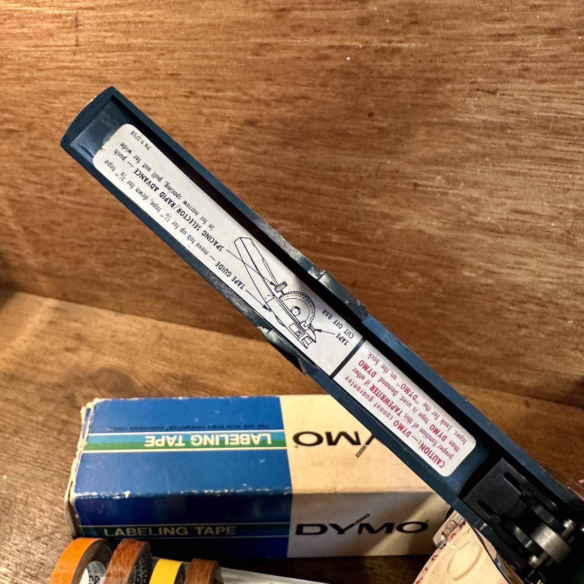 【美品】アメリカ製　Dymo M-10 ダイモ　テープライター　文字盤3つ　後期モデル ヴィンテージ　ビンテージ　文房具　シール