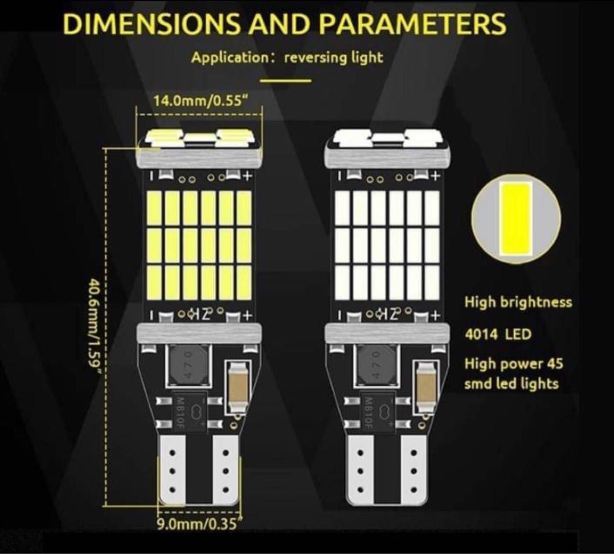 【値下げ】バックランプ ポジションランプ バックライト T10 T16 高輝度 4個セット