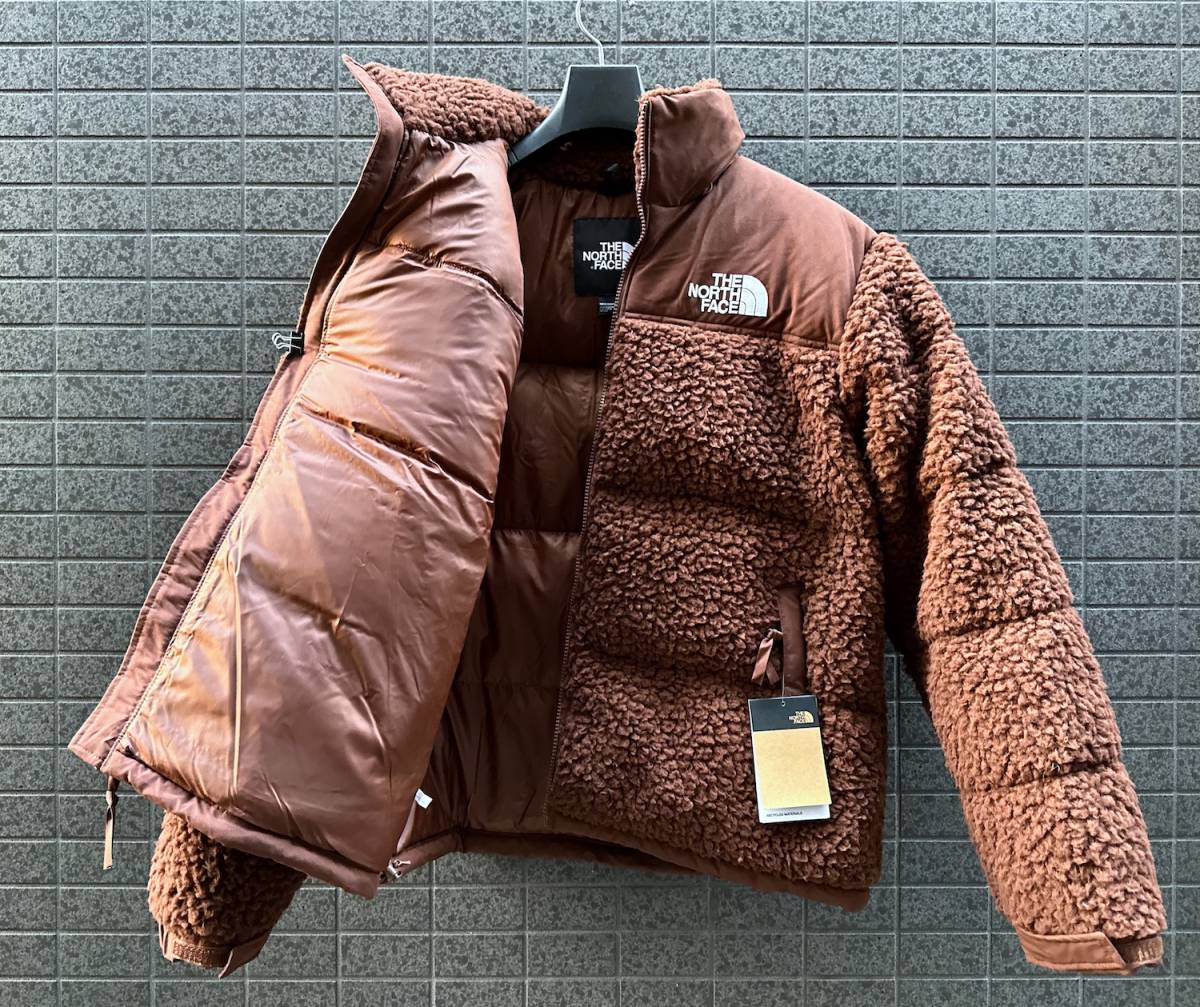 ◆モデル出品◆新品 XLサイズ ノースフェイス ボアパイル ヌプシ グースダウンジャケット 茶色 The North Face HP NUPTSE JKT もこもこ_画像7