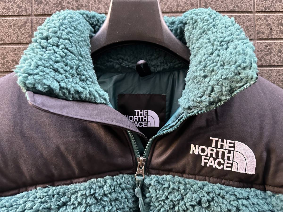 ◆モデル出品◆新品 XLサイズ ノースフェイス ボアパイル ヌプシ グースダウンジャケット緑 The North Face 96 Retro Sherpa Nuptse Jacket