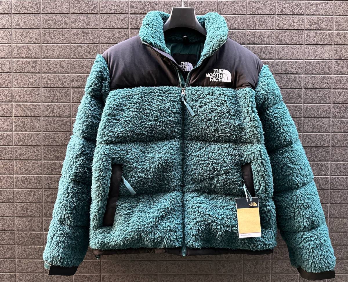 ◆モデル出品◆新品 XLサイズ ノースフェイス ボアパイル ヌプシ グースダウンジャケット緑 The North Face 96 Retro Sherpa Nuptse Jacket