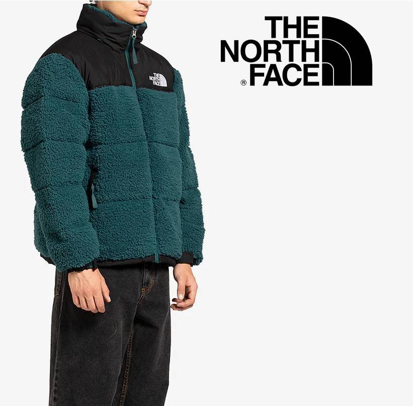 ◆モデル出品◆新品 Lサイズ ノースフェイス ボアパイル ヌプシ グースダウンジャケット 緑 The North Face 96 Retro  Sherpa Nuptse Jacket