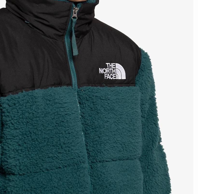 ◆モデル出品◆新品 XLサイズ ノースフェイス ボアパイル ヌプシ グースダウンジャケット緑 The North Face 96 Retro Sherpa Nuptse Jacket