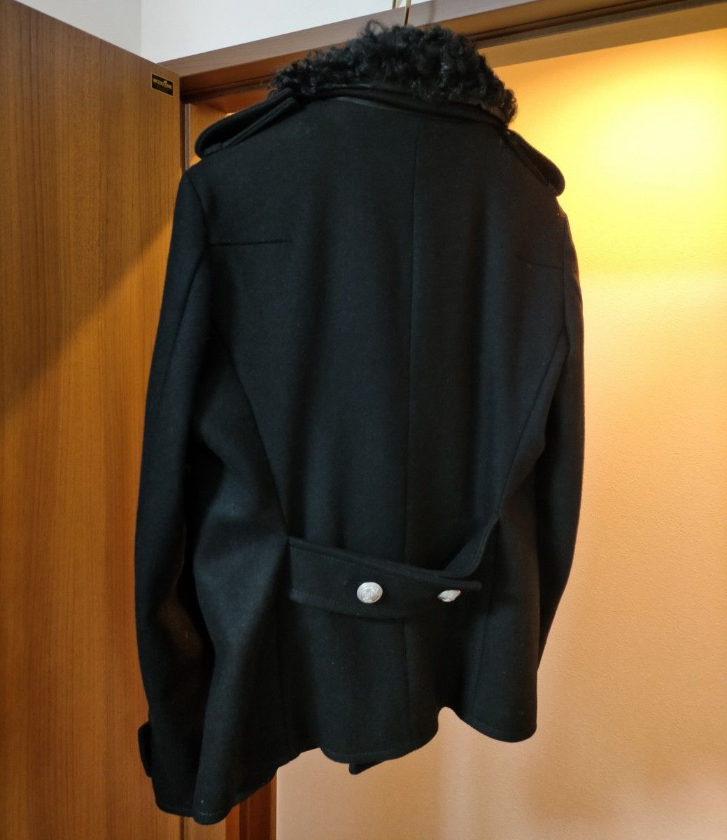 美品¥82500】5351プールオム DIRECTOR'S LINE Pコート ブラック 美品¥82500】5351プールオム DIRECTOR'S LINE Pコート ブラック