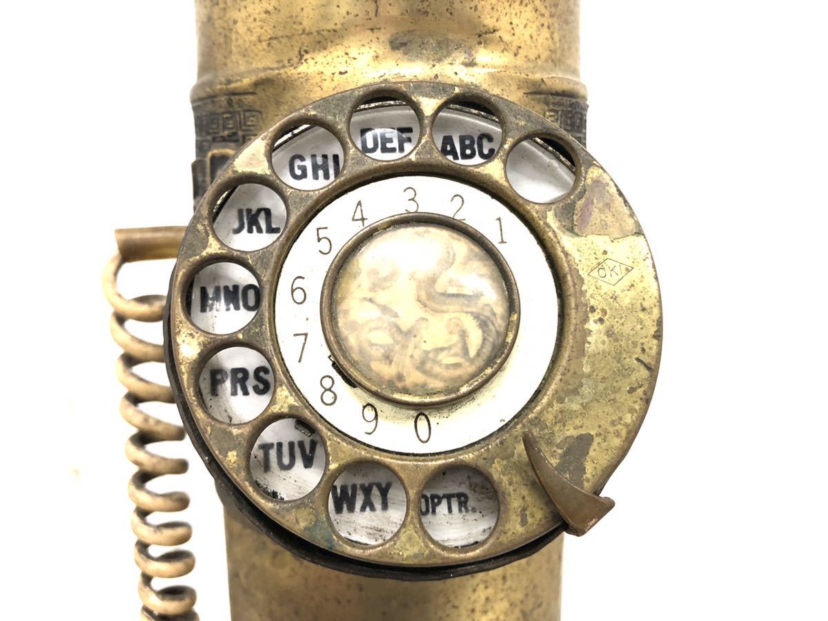  receipt correspondence antique telephone old telephone blue copper Vintage era thing antique Europe China height 104cm dial type junk 530404071