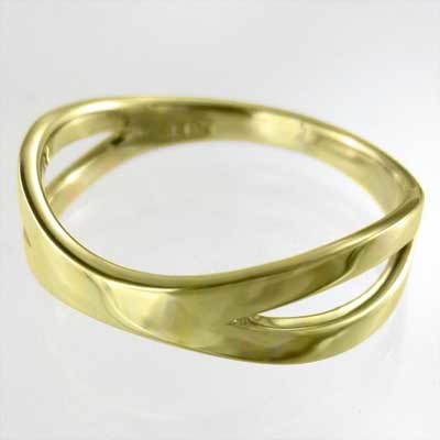 女の子向けプレゼント集結 クロス 18金イエローゴールド 指輪 デザイン