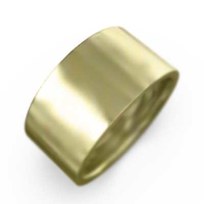 平らな指輪 メンズ 地金 18金イエローゴールド 約9mm幅 大サイズ 厚さ約1.4mm