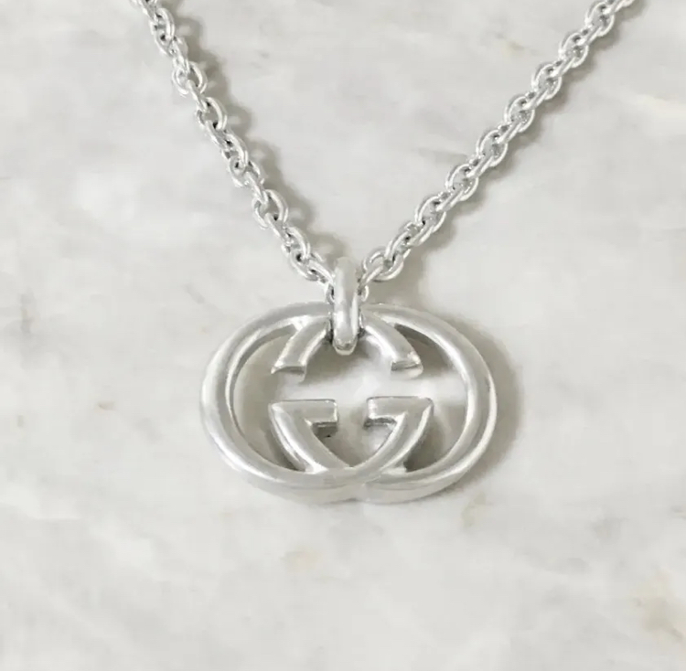 Gucci necklace silver SV 925 GG chain Logo men's 2 *