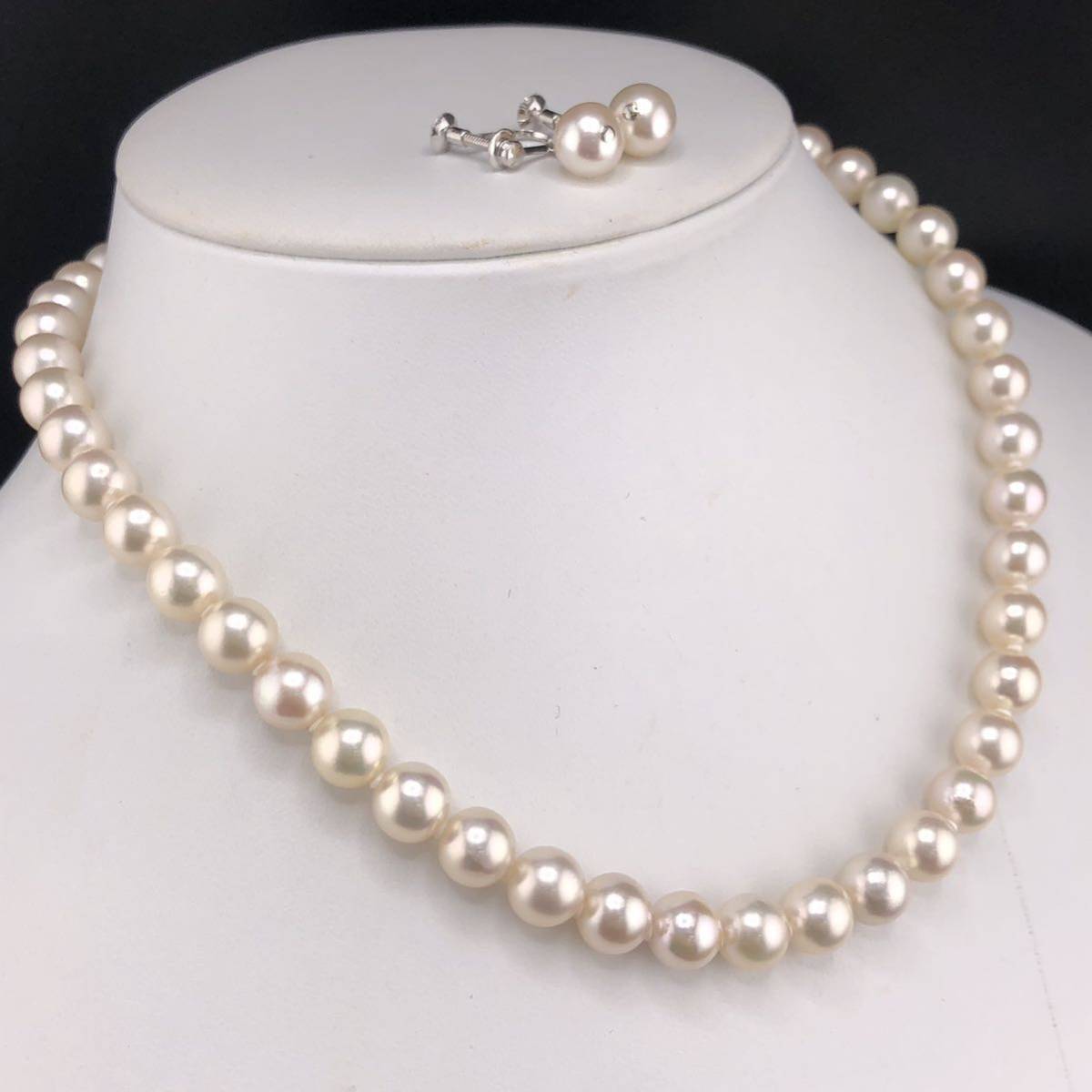 MIKIMOTO ミキモト 約8.0ミリ パール K18 ネックレス-