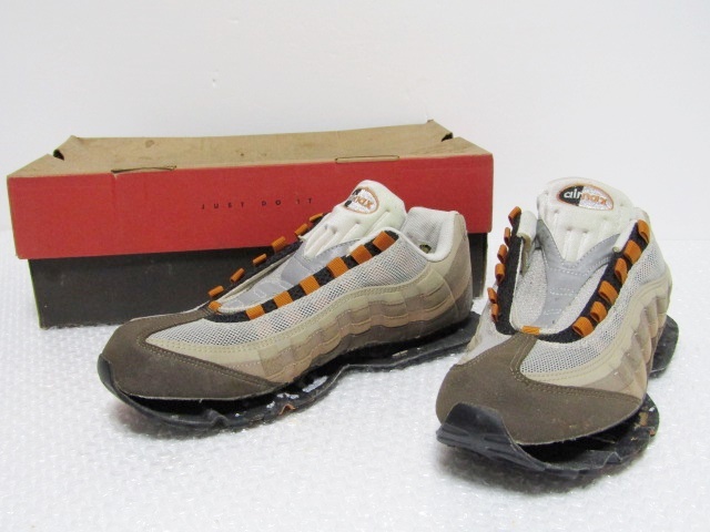 98年製 VTG NIKE AIR MAX 95 DARK CURRY OLD MOSS OG 604118-072 US10.5 ナイキ エアマックス カレーグラデ オリジナル ビンテージ デッド_画像1