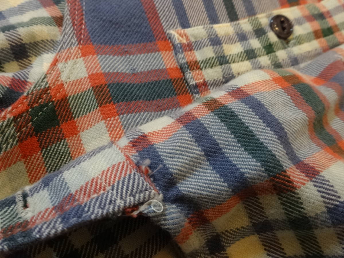  cheap * engineered garments heavy flannel shirt * work shirt Nepenthes handling .USA America made . vi - flannel Vintage taste 