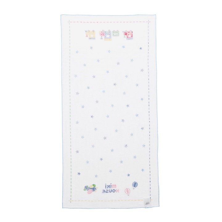  prompt decision![ Miki House ] new goods unused mikihouse gauze towel set (2 sheets set ) baby baby gift celebration present made in Japan color : blue 