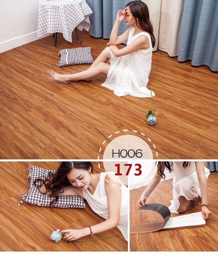 【H006-72p】フロアタイル シール 約4.5畳 72枚セット 木目 フローリング 貼るだけ 接着剤不要 床材 傷防止 リフォーム DIY 工事材料_画像2