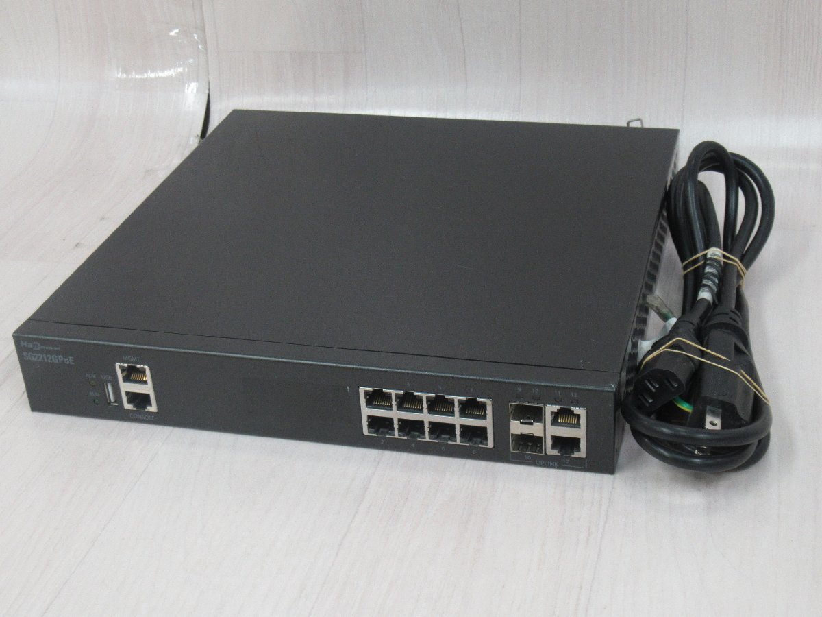 Ω x1# 14211# 保証有 HanDreamnet【 SG2212GPoE 】(18年製) ハンドリームネット 給電スイッチハブ 領収書発行可能_画像1