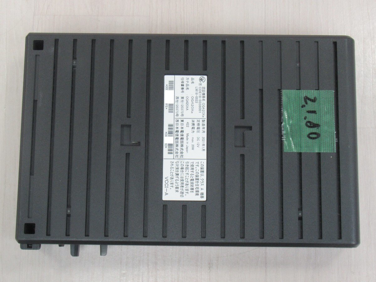 Ω ZU1 14215# 未使用品 NTT【 OG420Xa 】Netcommunity アナログインターフェイス4ポート ひかり電話アダプタ 21年製 Ver.2.1.00 初期化済_画像4