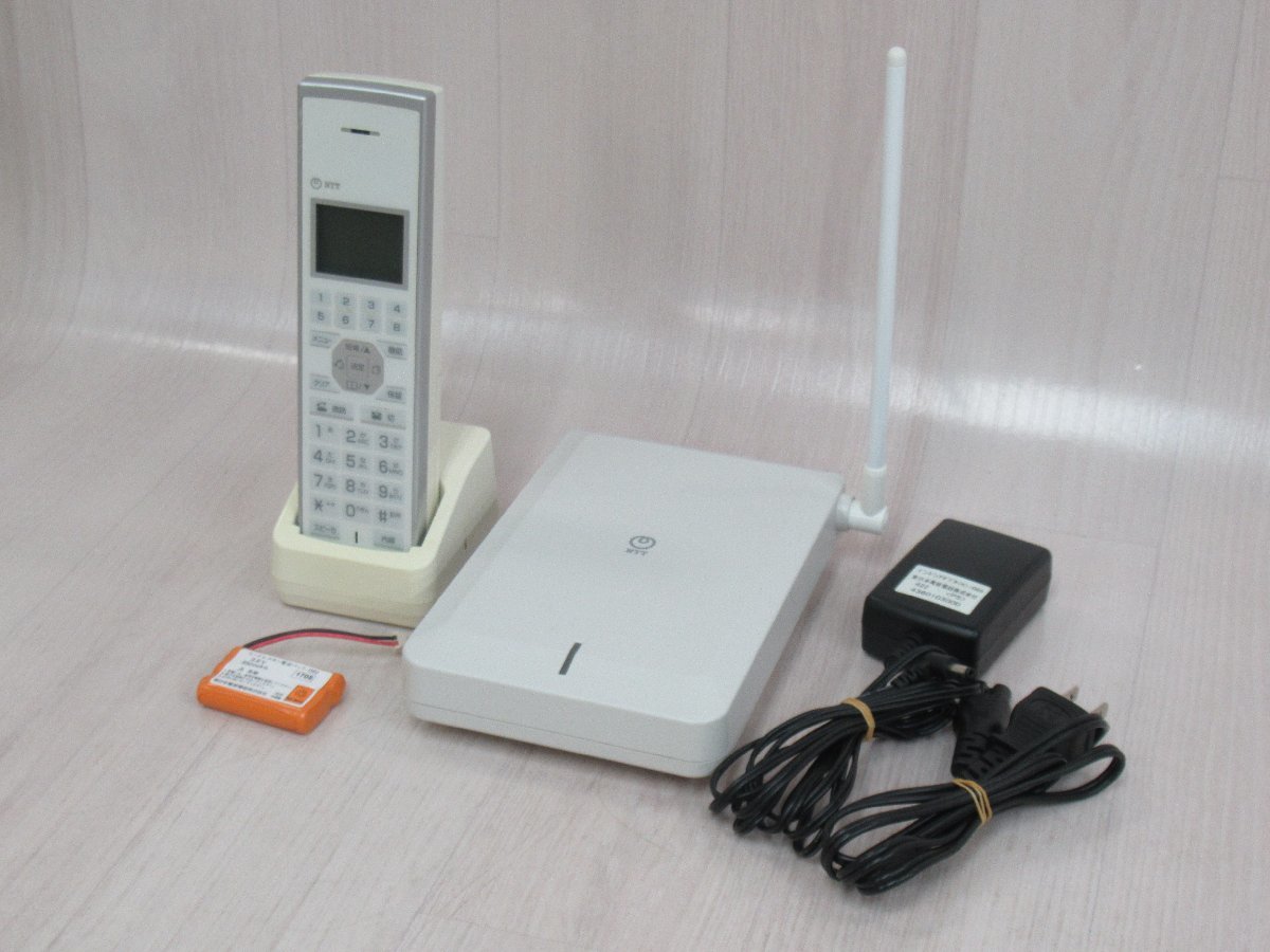 Ω ZU1 14223# 保証有【 NX2-DECL-PSSET-(1)(W) 】東13年製 NTT NXⅡ コードレス電話機 電池付 領収書発行可能