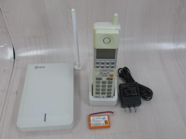 Ω ZG1 14084※保証有 20年製 NTT ZX-DECL-PS-(1)(W)+ZX-DECL-CS-(1)(W) コードレス電話機 電池付