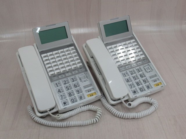 ΩZZF 900 o 保証有 HITACHI HI-36F-TELSDA 日立 36ボタン標準電話機 2台セット 16年製 綺麗・祝10000！取引突破！_画像1