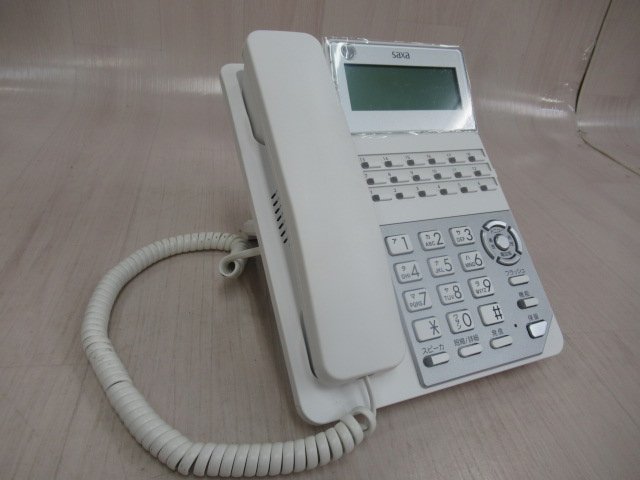 ▲ ZB1 14270※保証有 キレイ 23年製 Saxa サクサ PLATIAⅢ プラティア3 18ボタン多機能電話機 TD1010(W) ・祝10000！取引突破！
