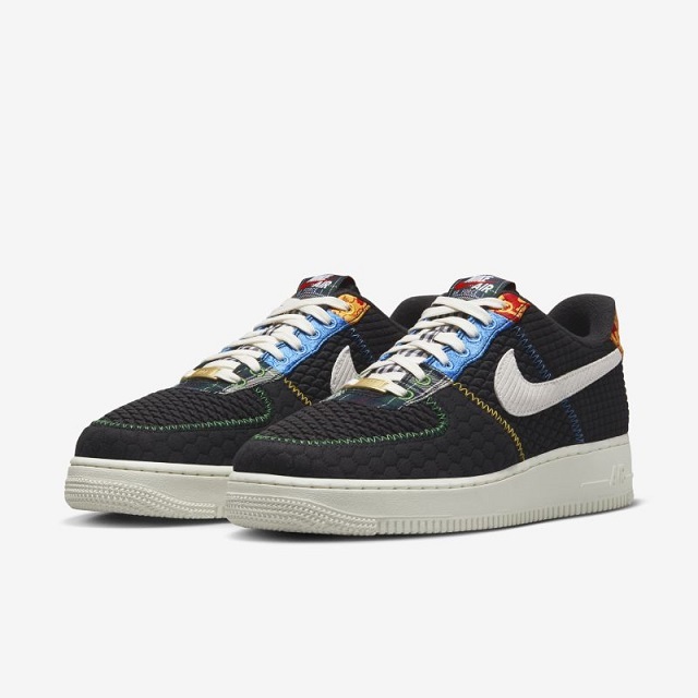 NIKE AIR FORCE 1 '07 LV8 DZ4855-001 エア フォース キルティング 黒 US9.5