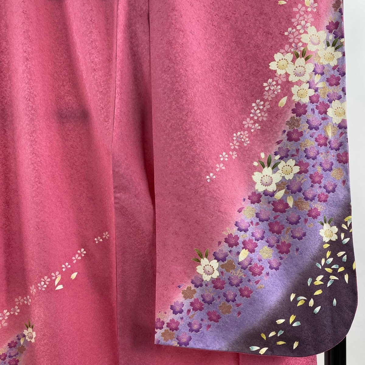 華麗 ぼかし 金彩 桜の花びら 桜 袋帯フルセット 袷 L 裄丈68cm 身丈