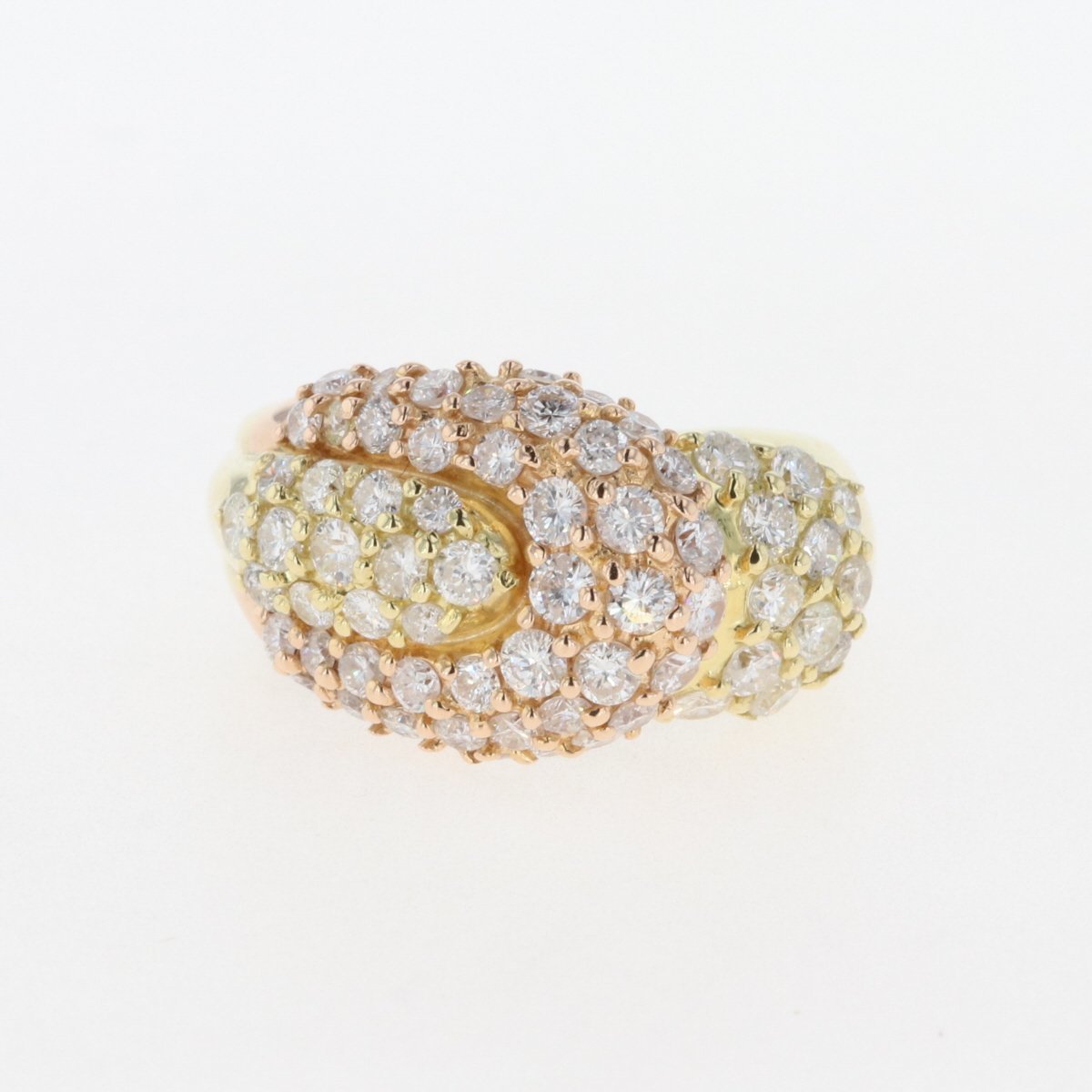 メレダイヤ デザインリング K18 イエローゴールド ピンクゴールド 指輪