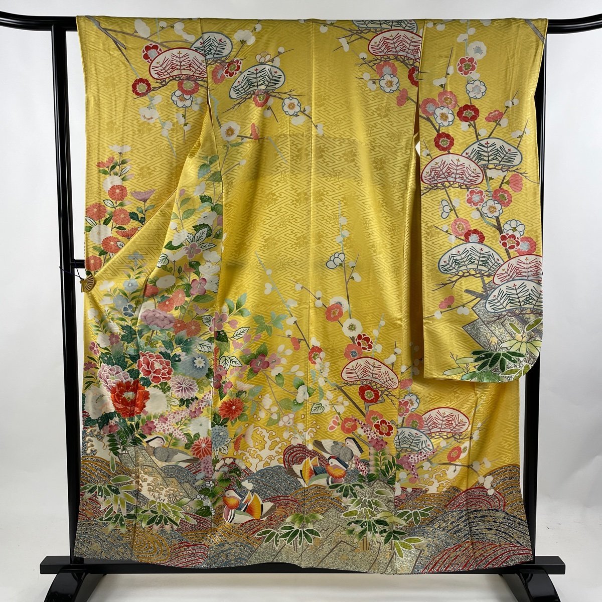 ふるさと割】 S 裄丈63cm 身丈158cm 振袖 袷 【中古】 逸品 美品 正絹