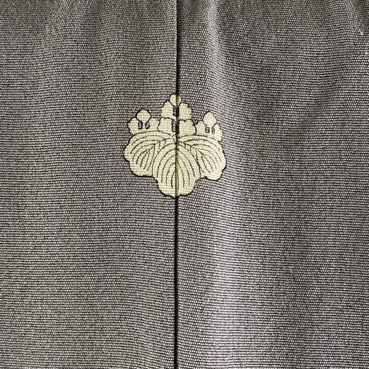 在庫処分】 色留袖 身丈154.5cm 【中古】 一つ紋 名品 正絹 灰色 鶴 松
