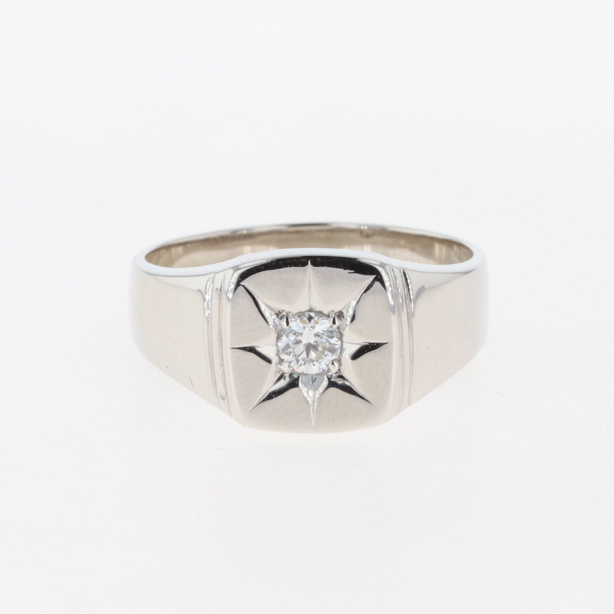 ダイヤモンド デザインリング プラチナ 指輪 リング 20号 Pt900