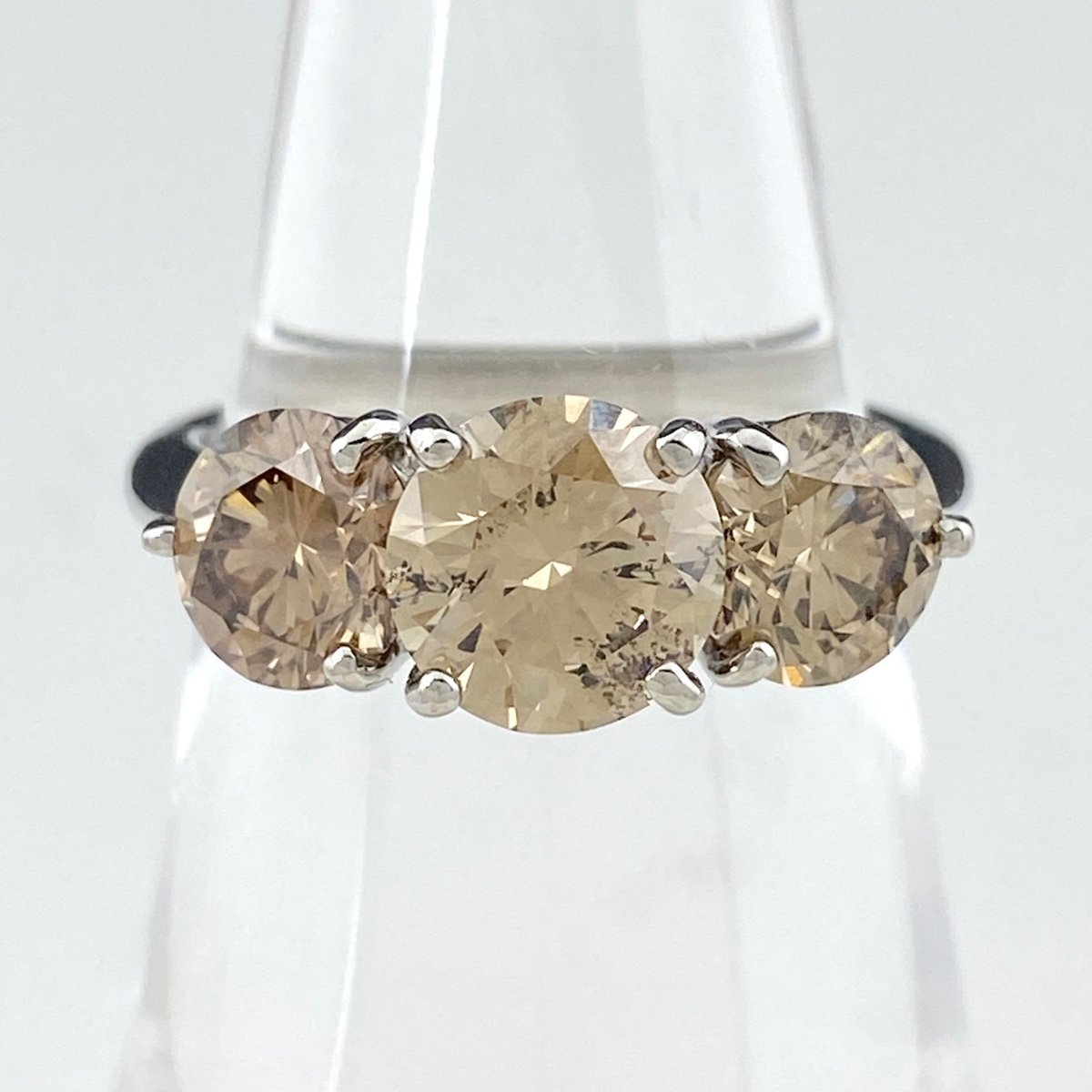 ダイヤモンド デザインリング プラチナ 指輪 リング 12号 Pt900