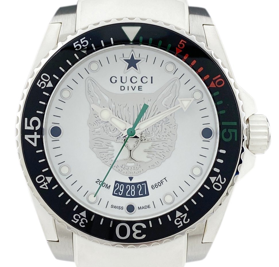 低価格の YA136329 ダイブ DIVE GUCCI グッチ 腕時計 【中古】 メンズ