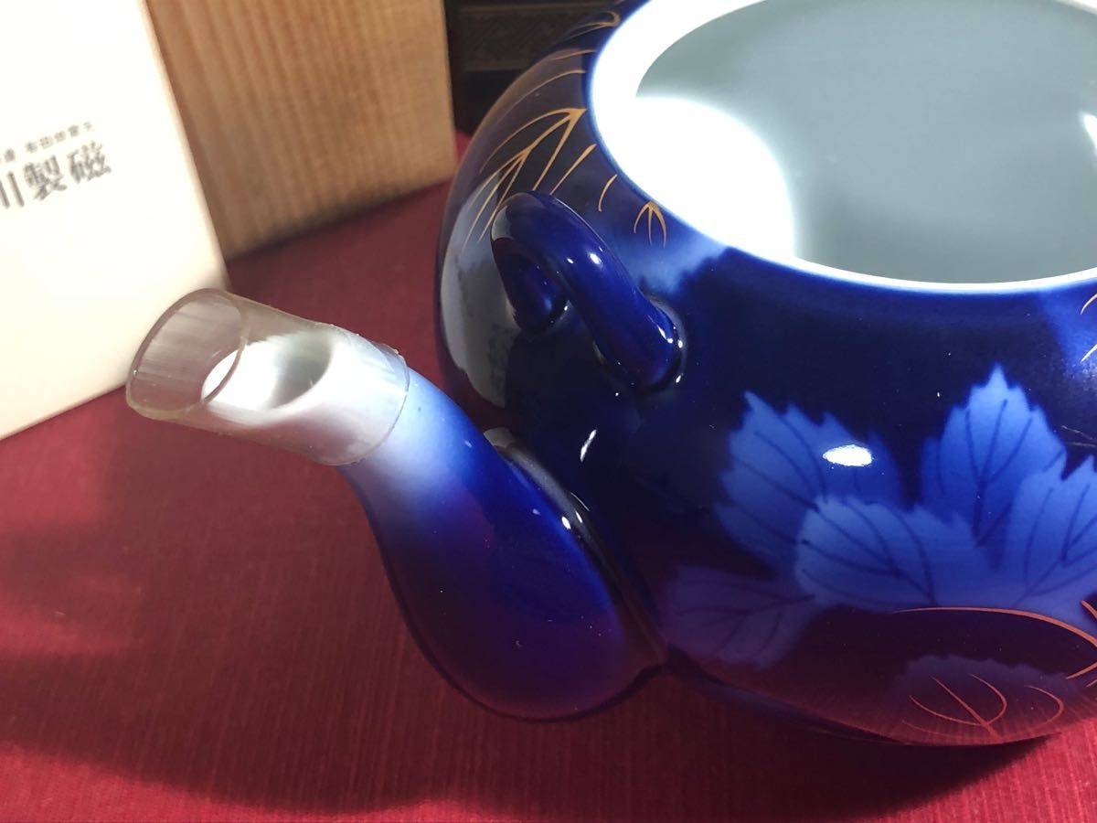 深川製磁　瑠璃葡萄　茶器揃　新品未使用　共箱付属　 急須　蓋付き湯呑み茶碗
