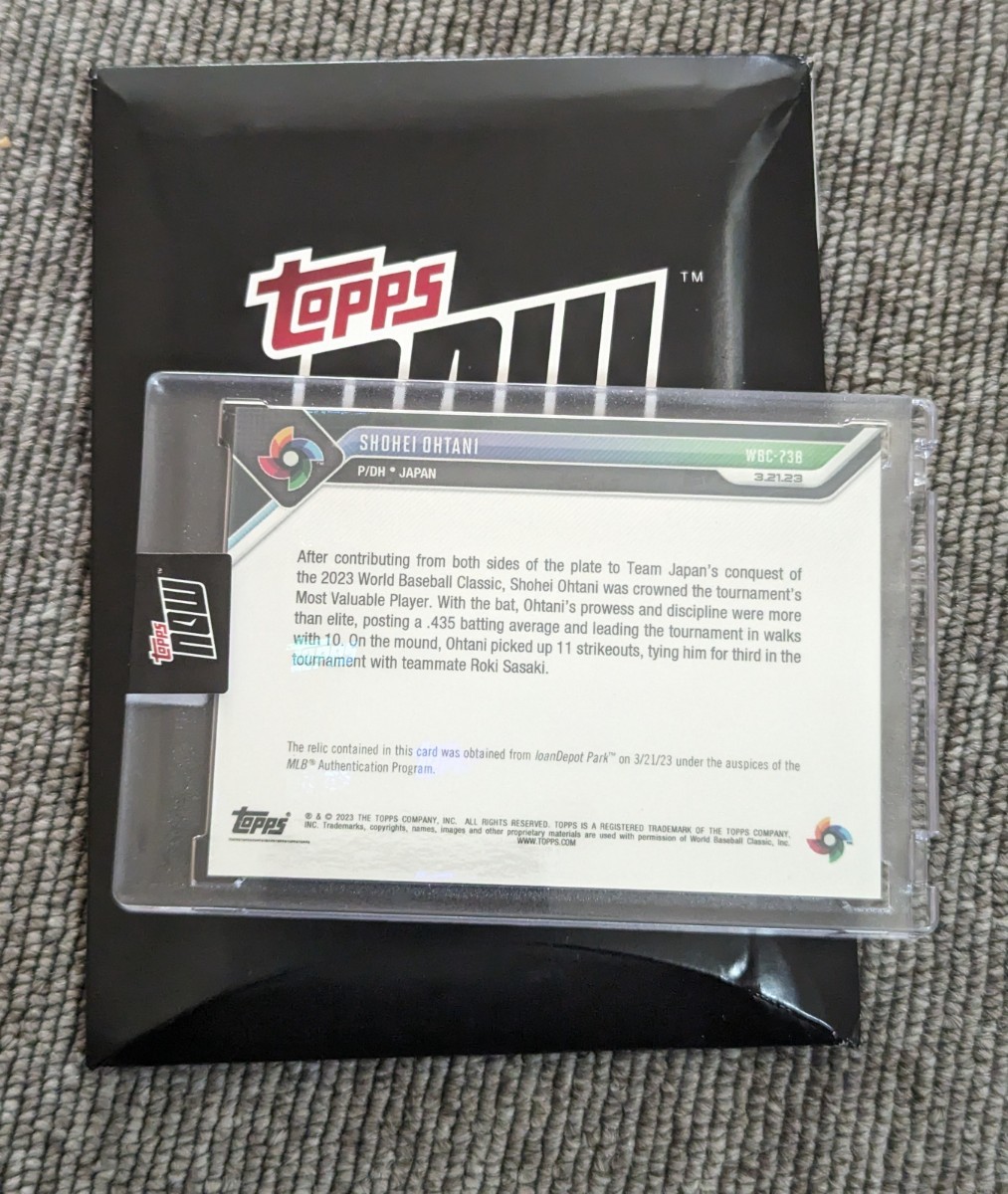 ☆本日限定価格☆49枚限定 Topps NOW 2023 大谷翔平 WBC MVP ベース