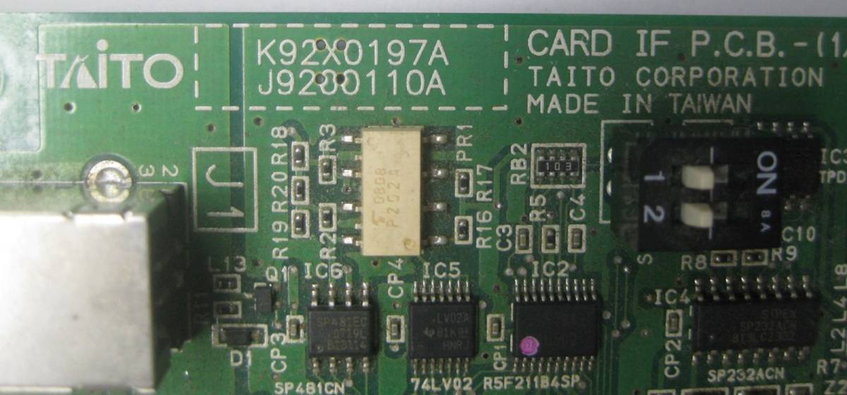 TAITO タイトー CAPCOM カプコン ストリートファイター用 CARD IF PCB K92X0197A J9200110A ジャンクの画像3